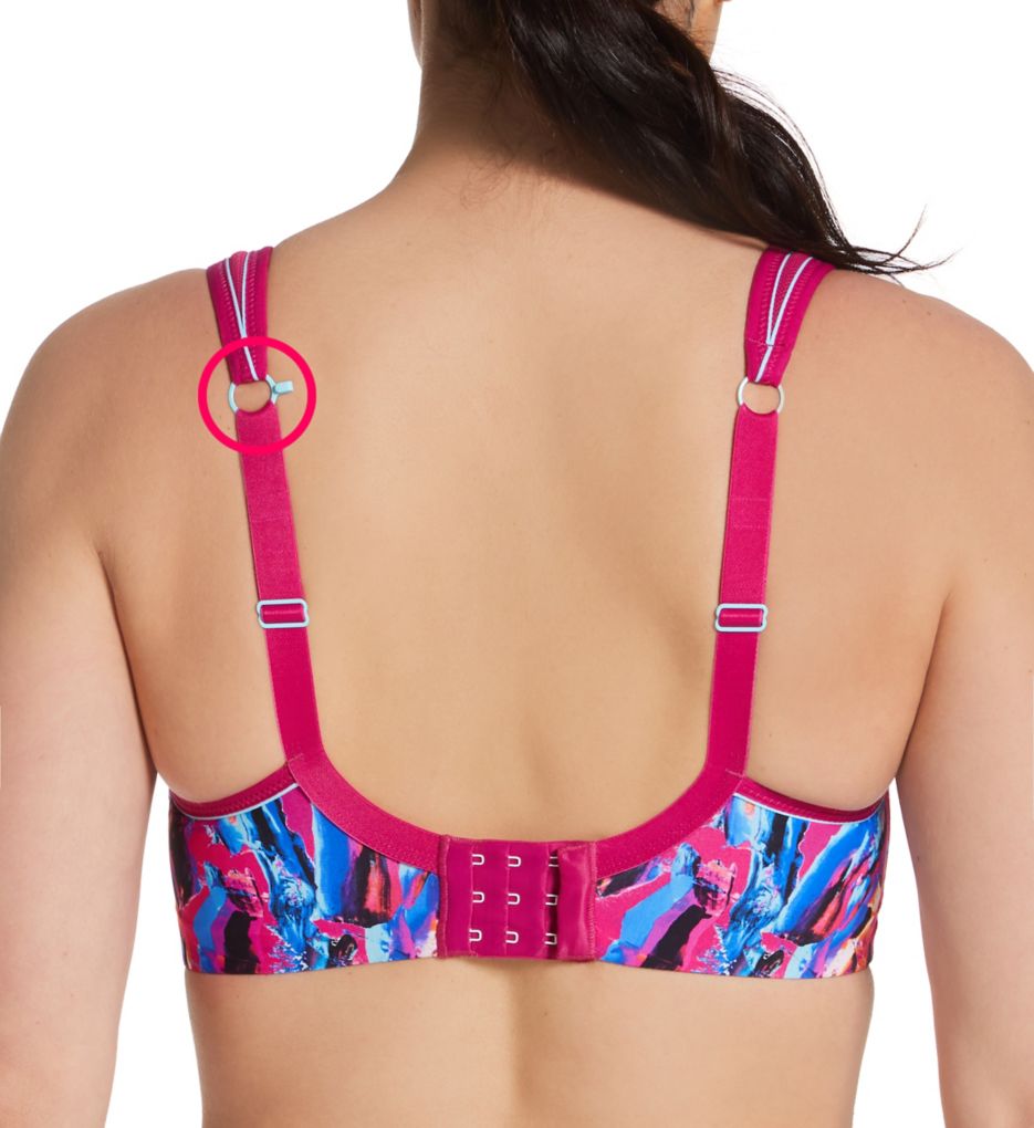 Panache Full-Busted Underwire Sports Bra Abstract Orchid 28DD  - Image 2