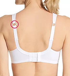 Full-Busted Underwire Sports Bra White 28DD