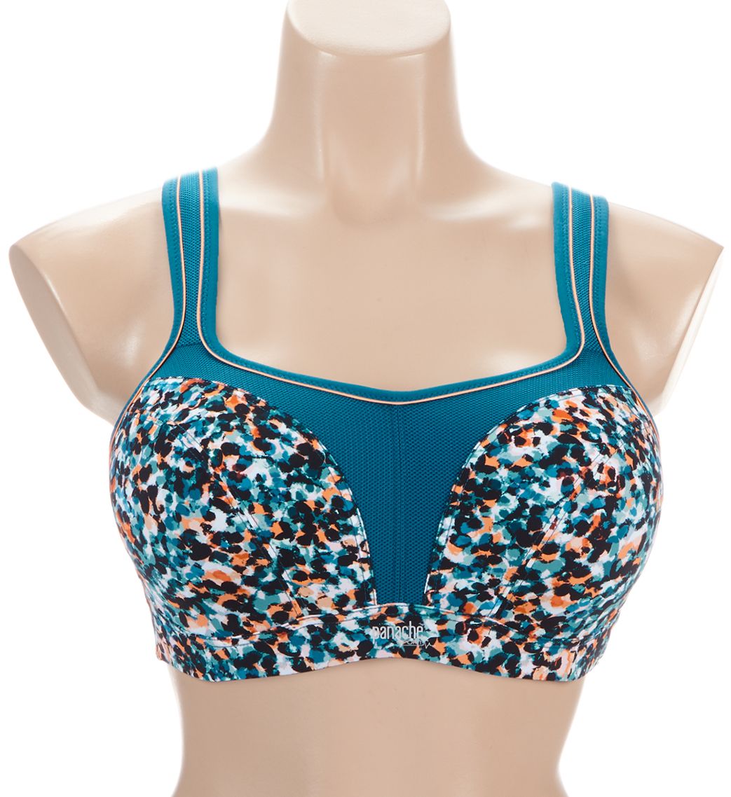 Panache Full-Busted Underwire Sports Bra Abstract Animal 38E  - Image 1