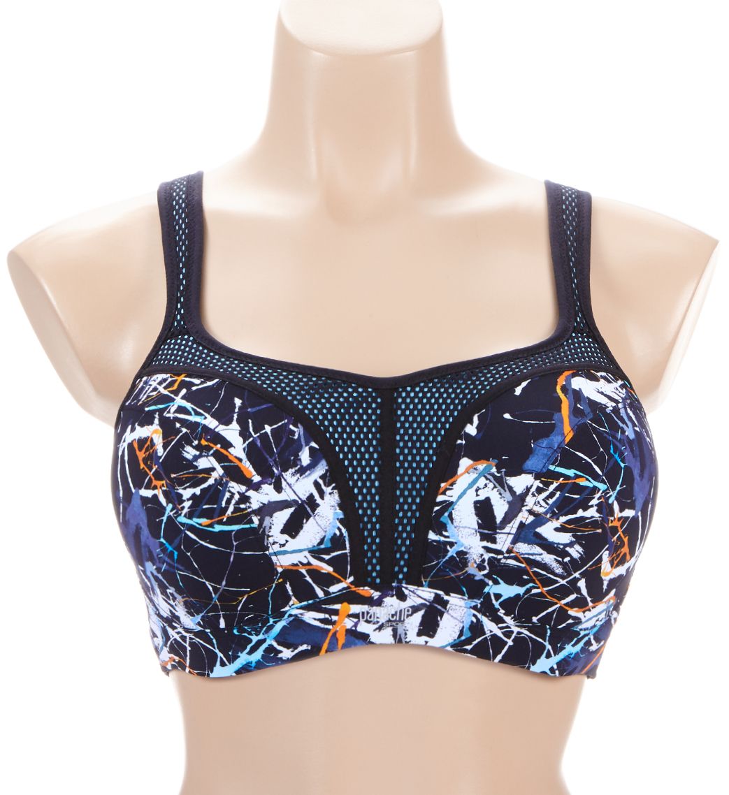 Panache Full-Busted Underwire Sports Bra Ink Splat 30J  - Image 1