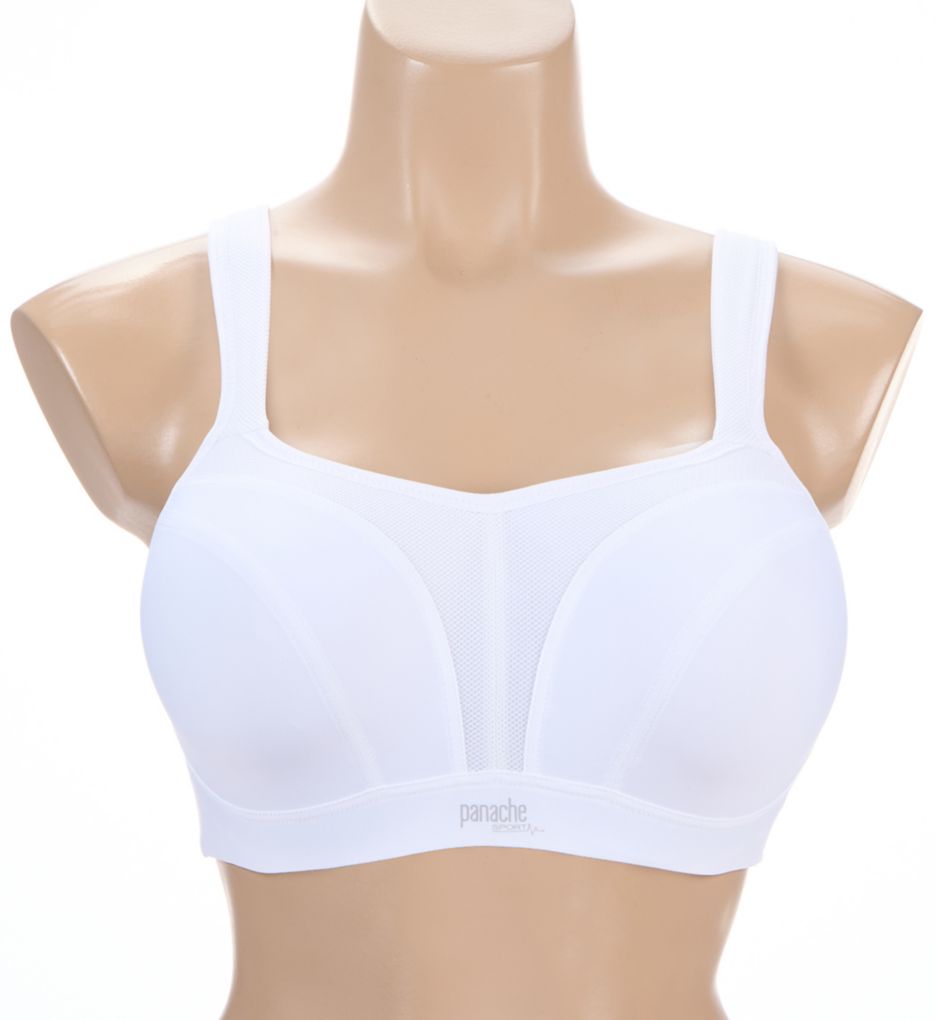 Panache Full-Busted Underwire Sports Bra White 28DD  - Image 1