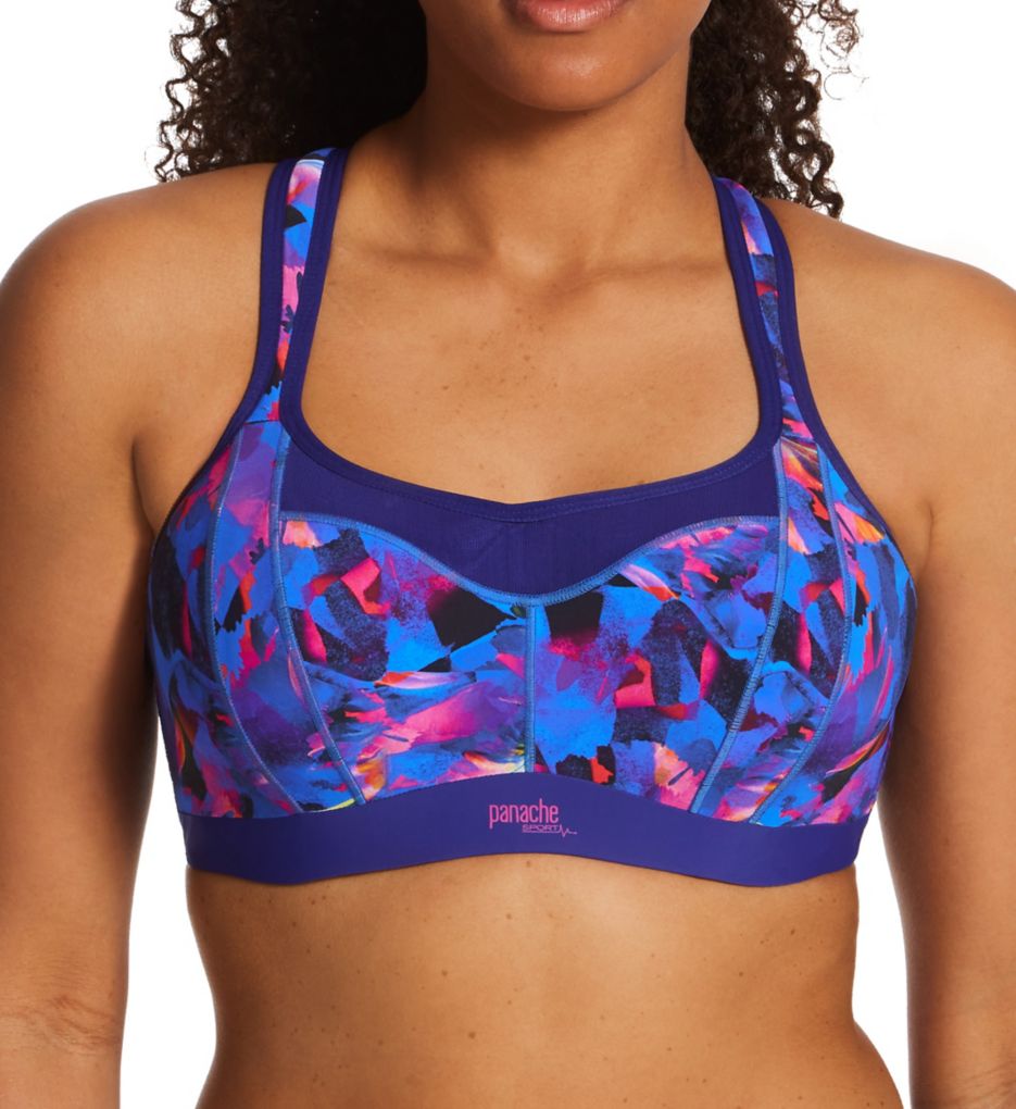 Panache Women's Racerback Full-Busted Underwire Sports Bra in Neon Rave | Size 34C | HerRoom.com