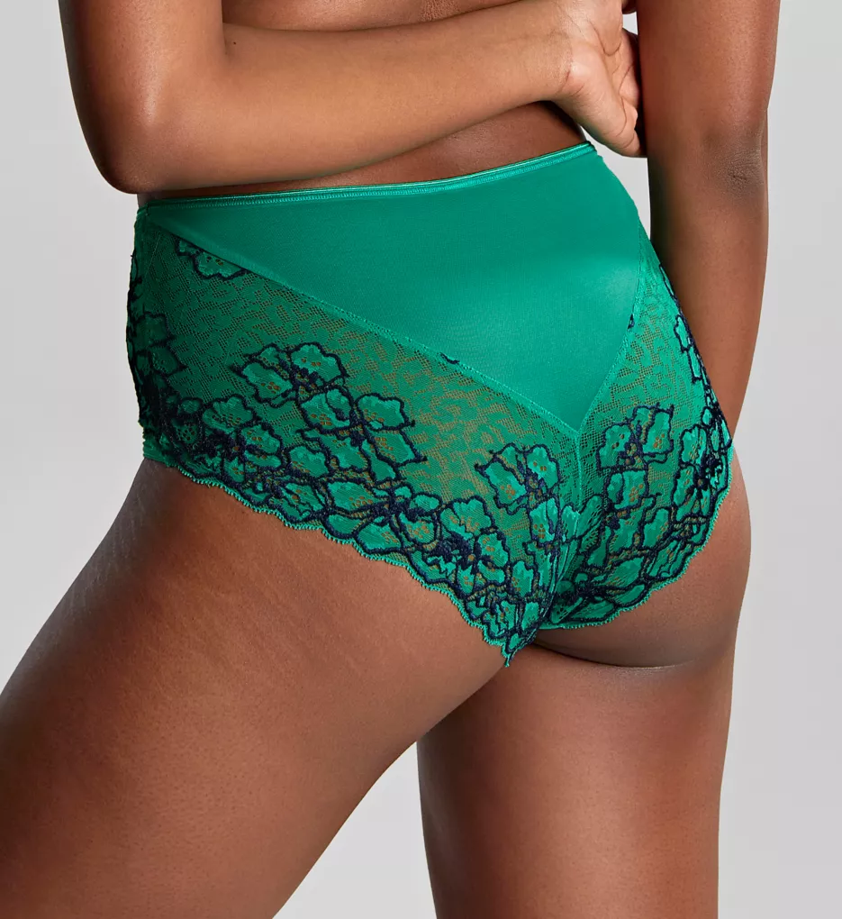 Envy Deep Brief Panty Emerald/Leopard M