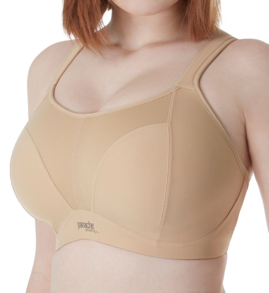 Panache Bügelloser Sport-BH (7341B)- Cranberry, Latte, 30GG : :  Fashion