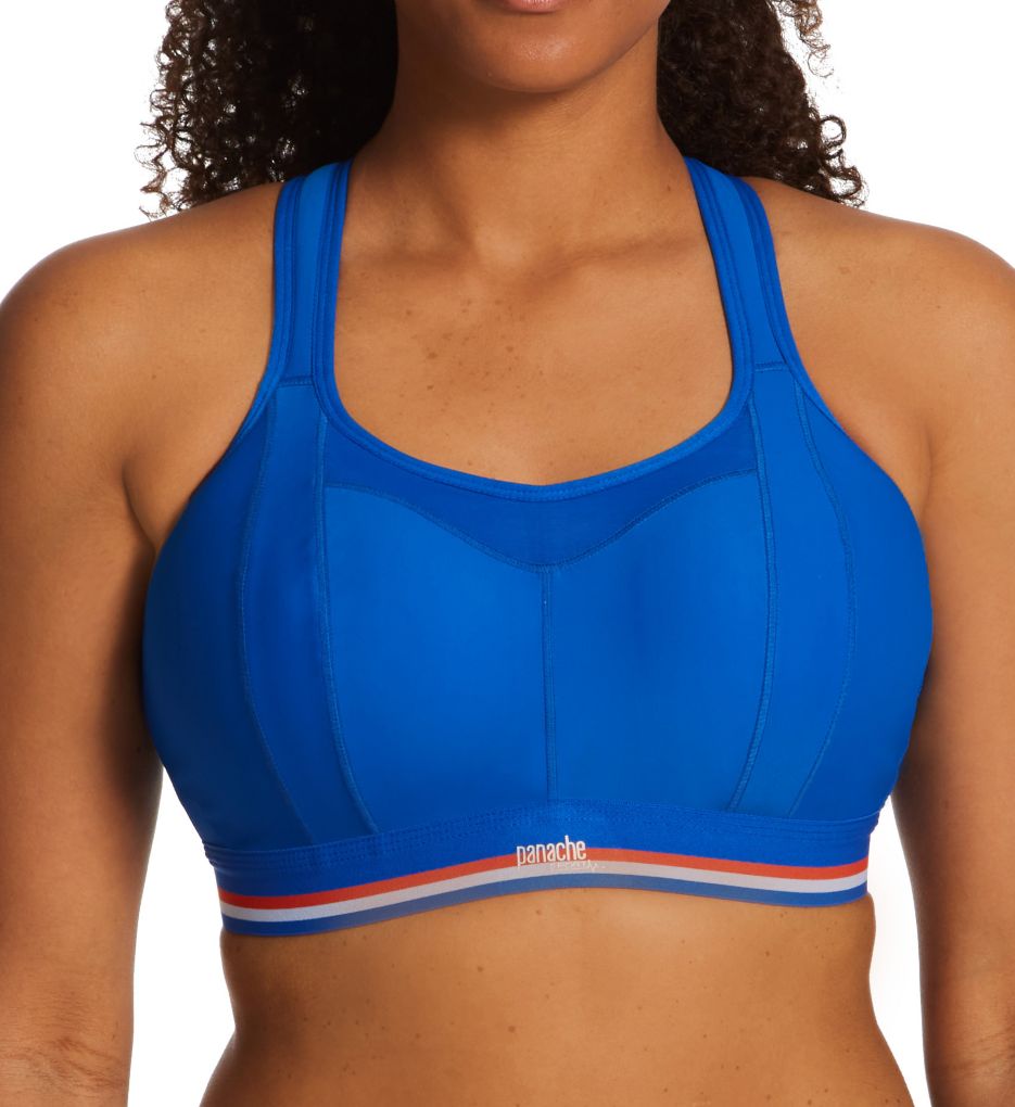 Racerback Wireless Sports Bra Retro Blue 34E