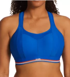 Racerback Wireless Sports Bra Retro Blue 28G