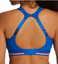 Racerback Wireless Sports Bra Retro Blue 28G