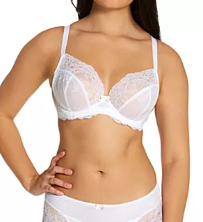 Ana Non-Padded Plunge Underwire Bra White 30GG
