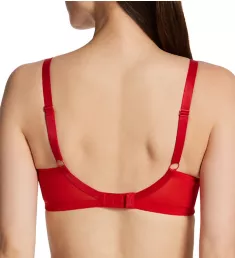 Ana Non-Padded Plunge Underwire Bra Salsa Red 34FF