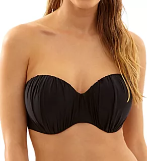 Marina Molded Bandeau Bikini Swim Top Black 30DD