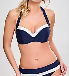 Anya Cruise Molded Bikini Swim Top Navy/White 30GG