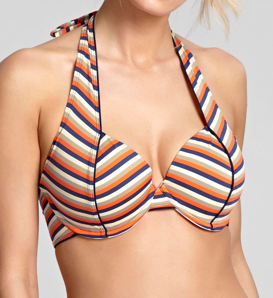 orange halter bikini
