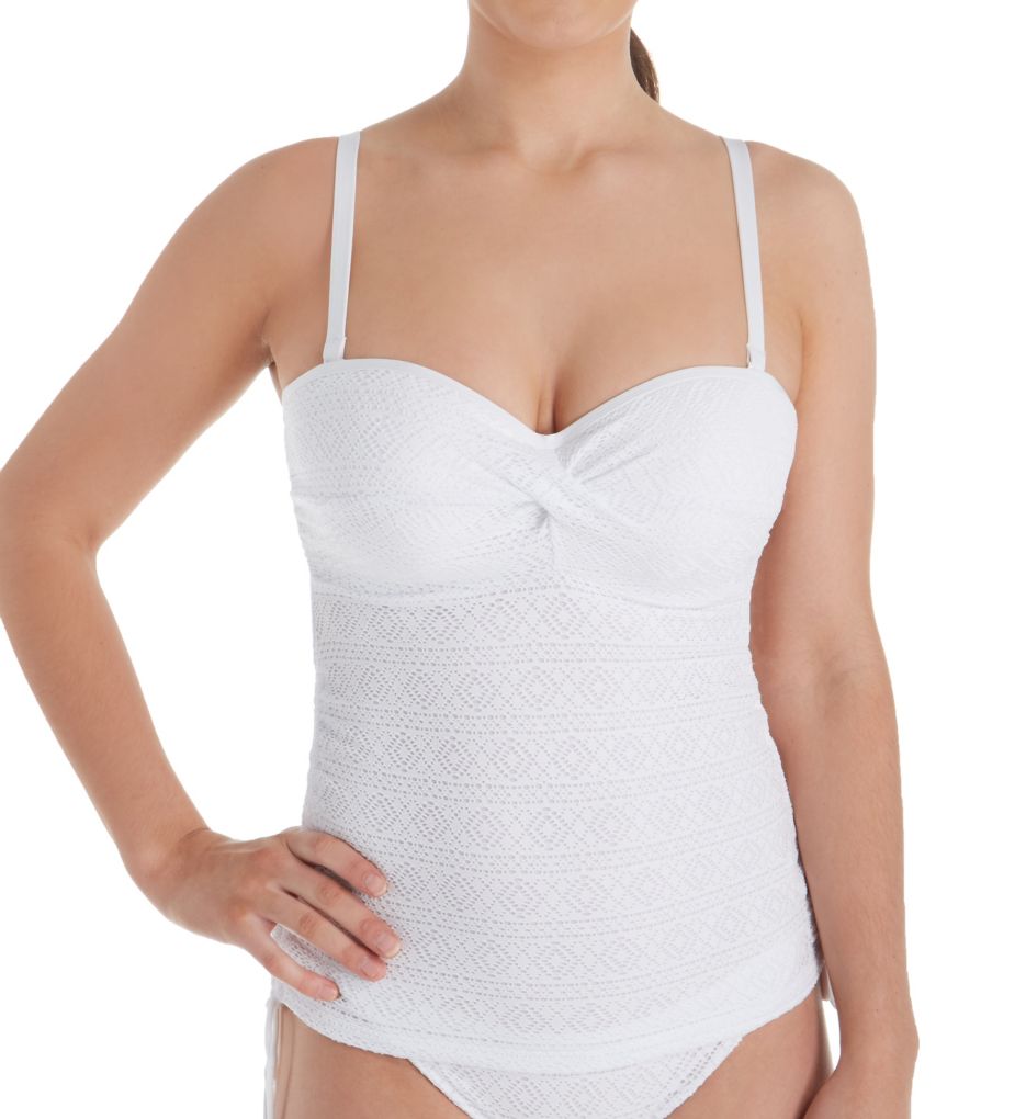 Anya Crochet Bandeau Tankini Swim Top-fs