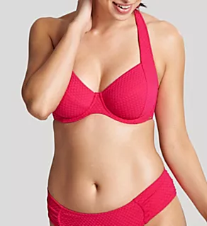 Echo Halter Balconnet Bikini Swim Top Hot Pink 30E