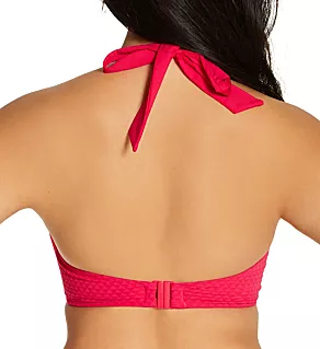 Echo Halter Balconnet Bikini Swim Top Hot Pink 30E
