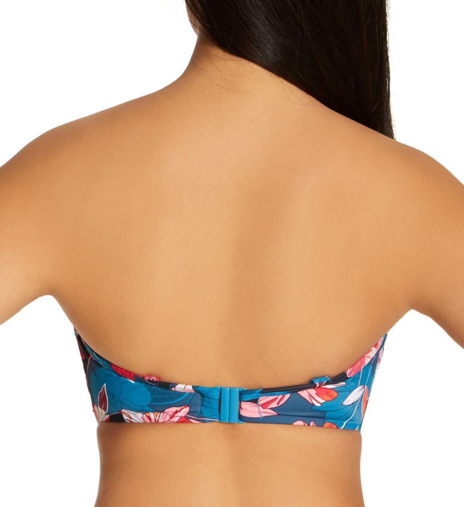 Anya Riva Print Twist Bandeau Bikini Swim Top-bs