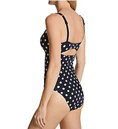 Anya Riva Spot Balconnet One Piece Swimsuit Navy/Vanilla 30D