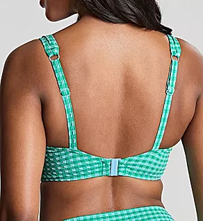 Gingham Olivia Full Cup Bikini Swim Top Green Gingham 38DD
