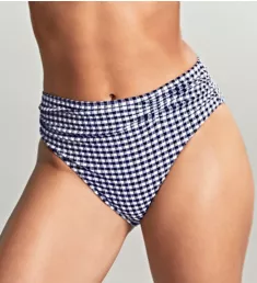 Gingham Midi Brief Swim Bottom Navy Gingham XS