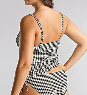 Gingham Iris Full Cup Tankini Swim Top Black Gingham 40K