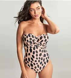 Amalfi Tatiana Twist Bandeau One Piece Swimsuit Amalfi Print 30DD