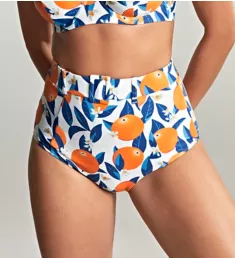 Sicily High Waist Belted Brief Swim Bottom Sicily Print S