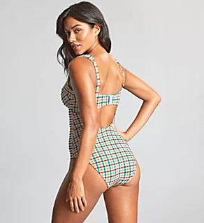 Seersucker Monica Balcony Wide Strap Swimsuit Seersucker Multi 32F