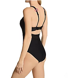 Onyx Chic Moulded Plunge One Piece Swimsuit Black 30D
