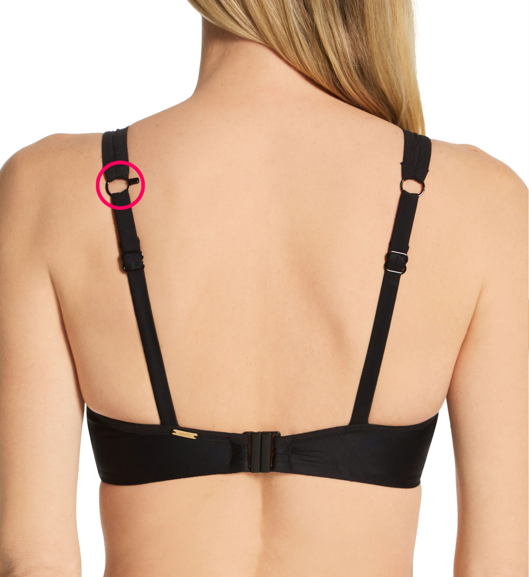 Panache Onyx Chic Moulded Plunge Bikini Swim Top Black 30E  - Image 2
