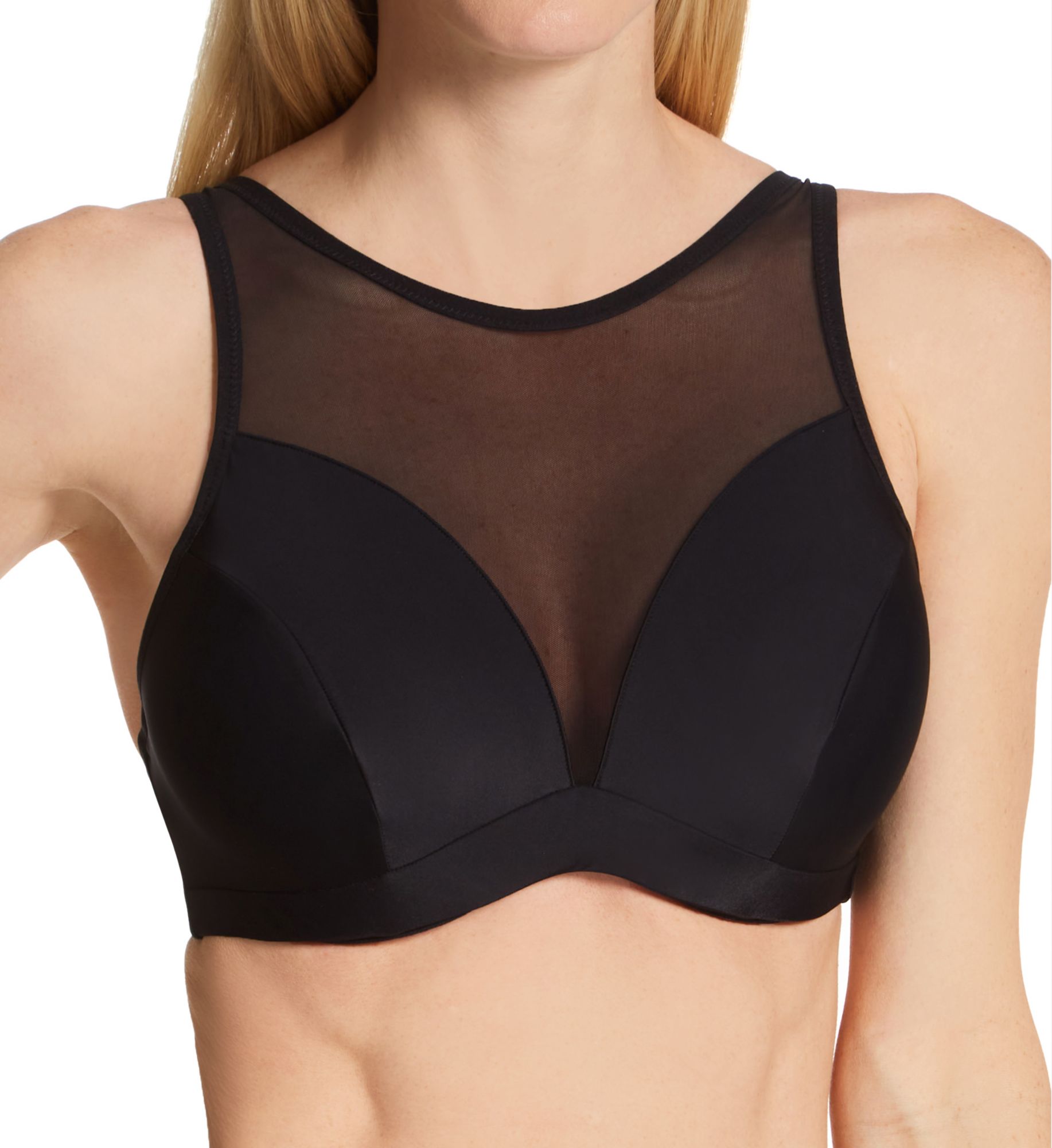 Panache Onyx Chic Moulded Plunge Bikini Swim Top Black 30E  - Image 1