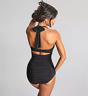 Tulle Marilyn Twist Bandeau Swimsuit Tulle Black 32DD
