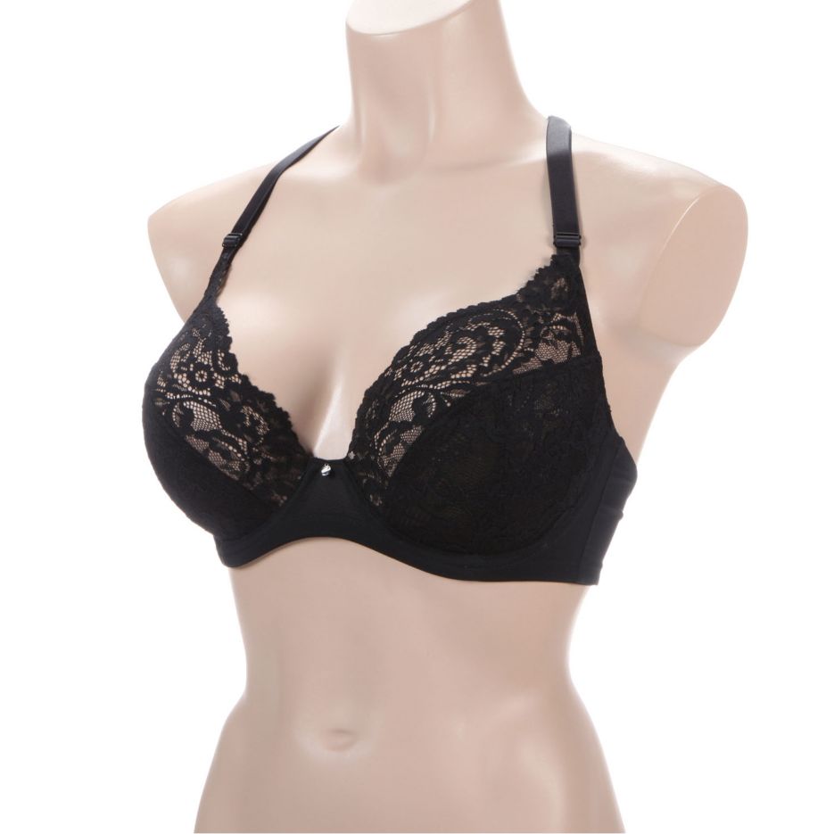 Cleo by Panache Women's Addison Non Padded Plunge Lace Bra, Noir at   Women's Clothing store