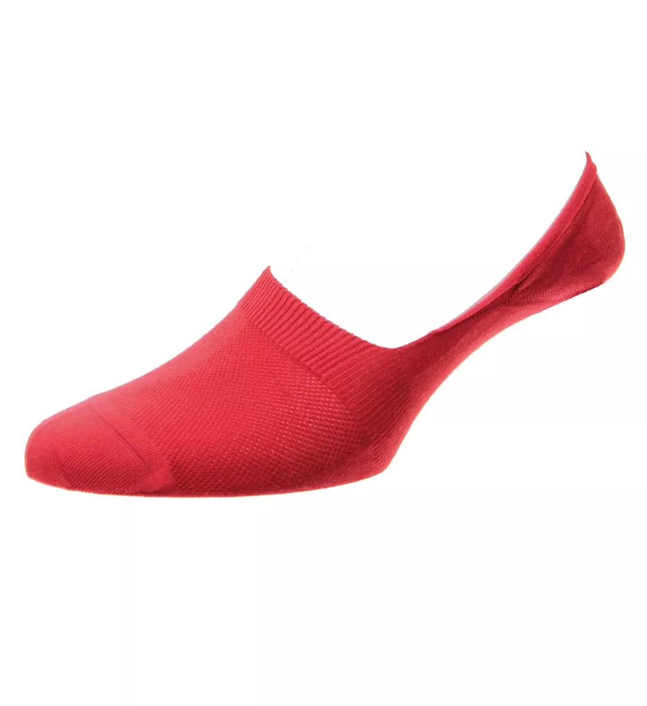 Seville Egyptian Cotton Invisible Sock Bright Red S