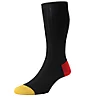 Pantherella Portobello 8x2 Rib Sock With Contrast Toe & Heel 5392