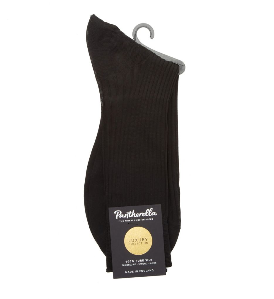 Baffin Luxury 100% Pure Silk 5x3 Rib Crew Sock-cs1