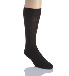 Merino Wool Dress Socks - 5x3 Rib CHAR M