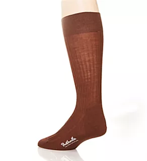 Laburnum Merino Wool 5x3 Rib Dress Sock CONKER L