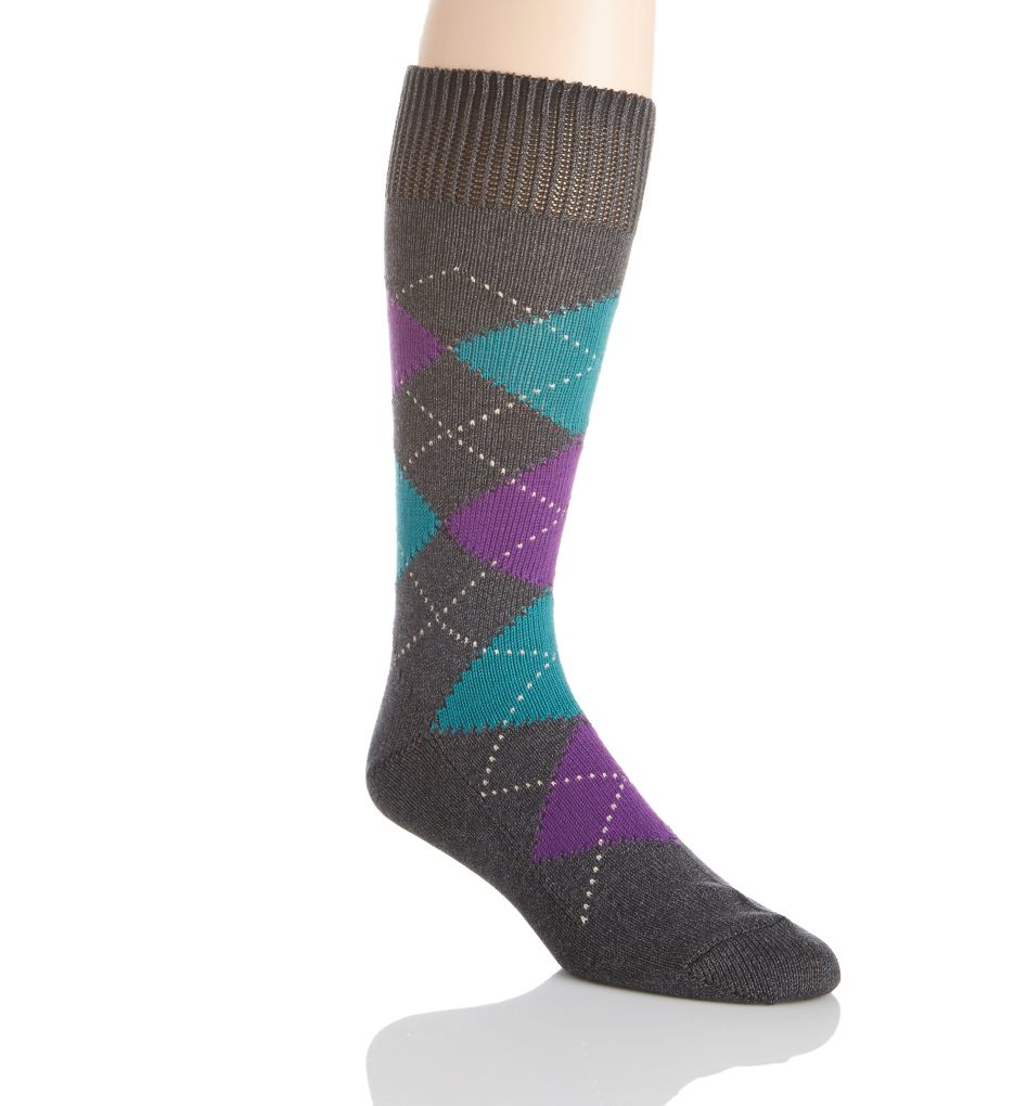 Luxury Egyptian Cotton Rib Argyle Sock-gs