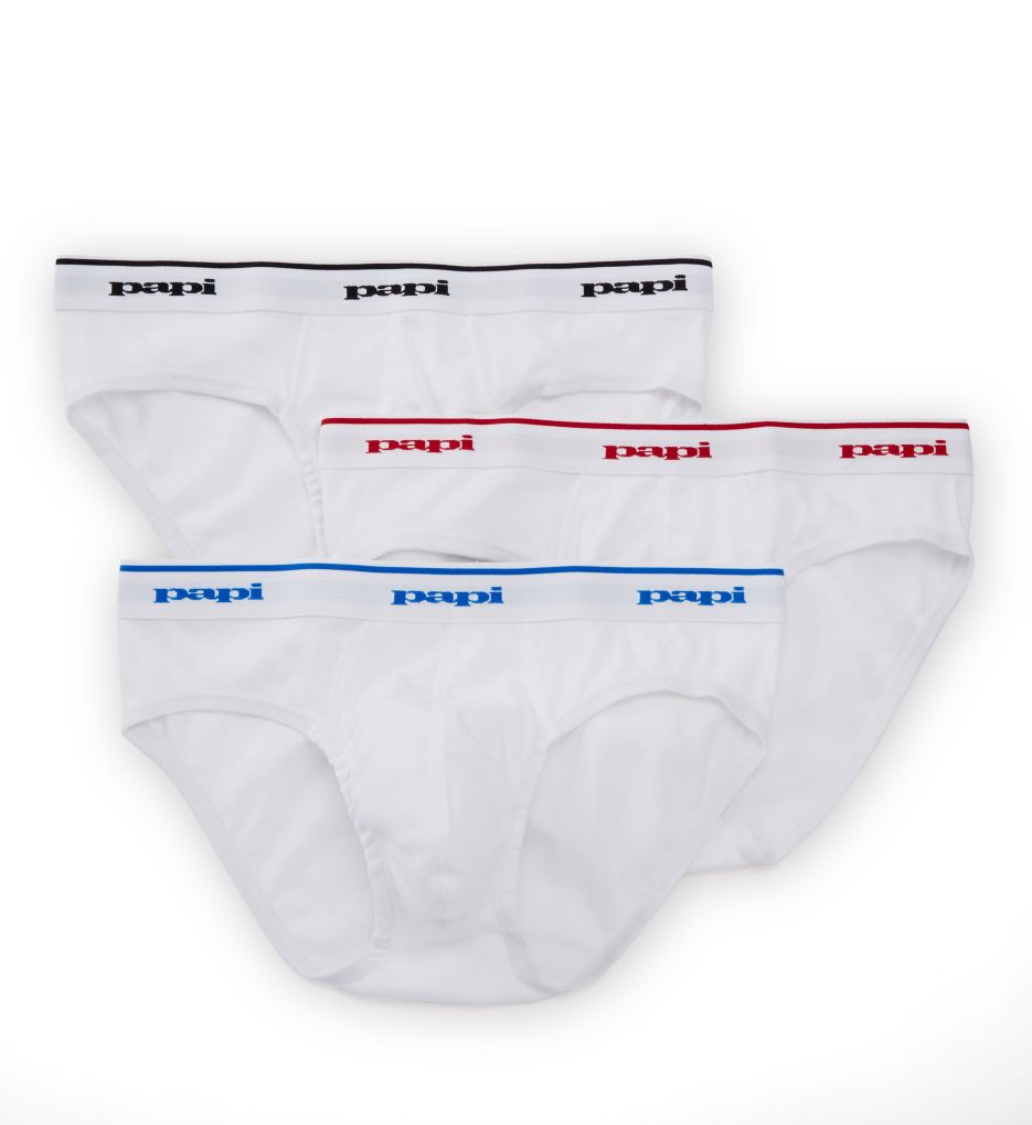 Papi Men's 3-Pack Premium Fashion Cotton Active Stretch Thong