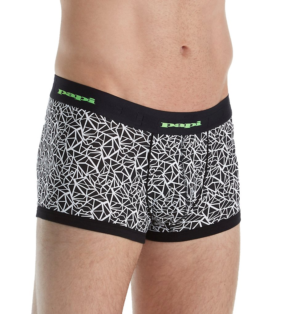 Papi 554554 Black and White Shatter Brazilian Trunk (Black/White)