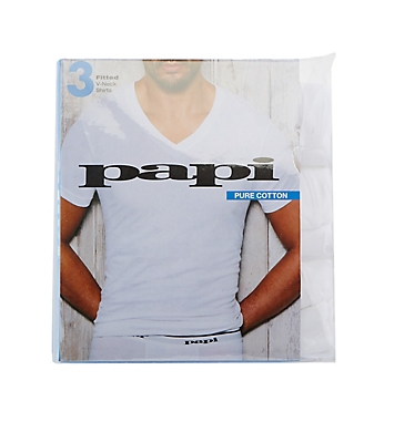 559104 Papi Homme 3-Pack Ajusté T-Shirt col V
