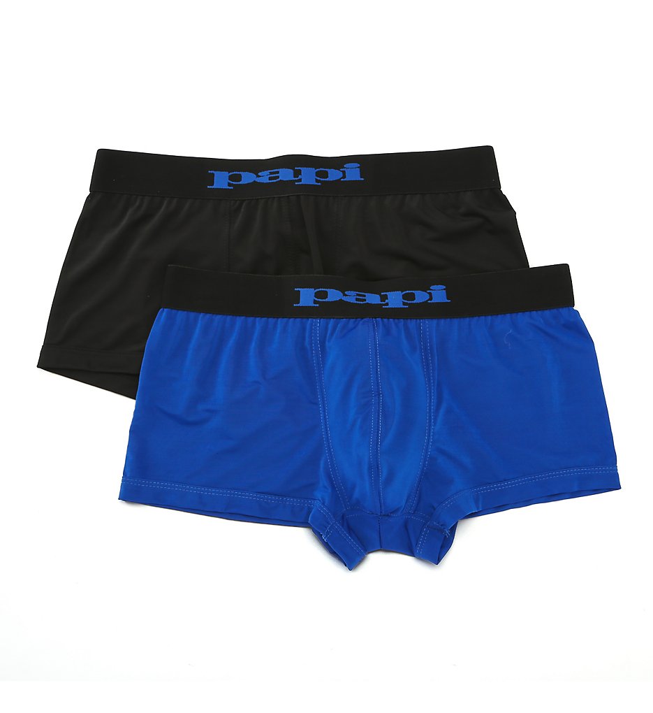 Papi 626180 Microflex Performance Brazilian Trunks - 2 Pack (Blue/Black)