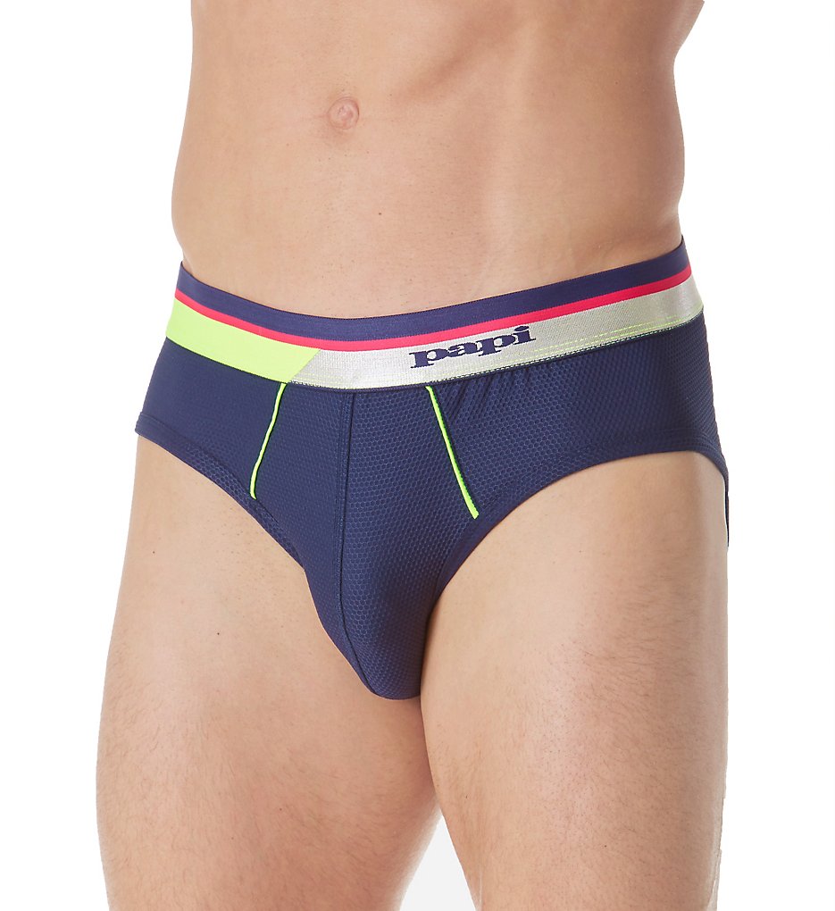 Papi 626420 Velocity Honeycomb Mesh Briefs (Navy)