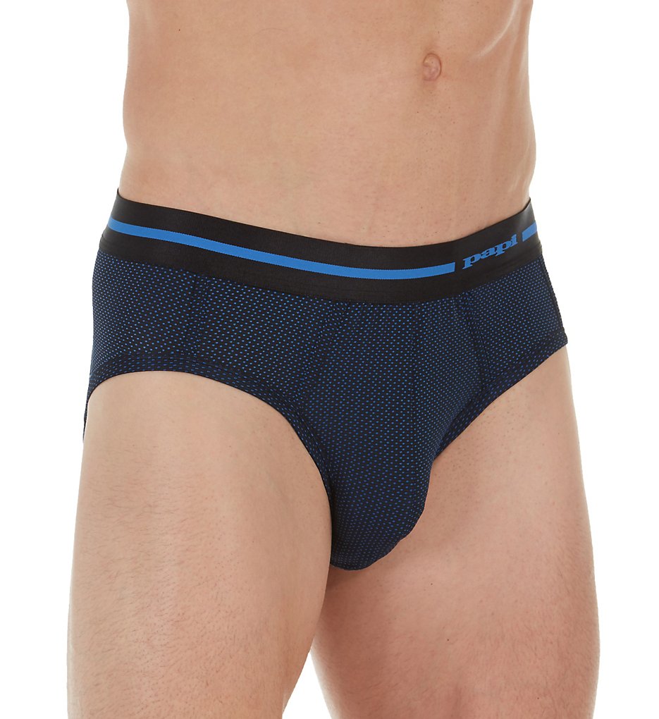 Papi 626421 Metals Contour Pouch Briefs (Black/Lapis)