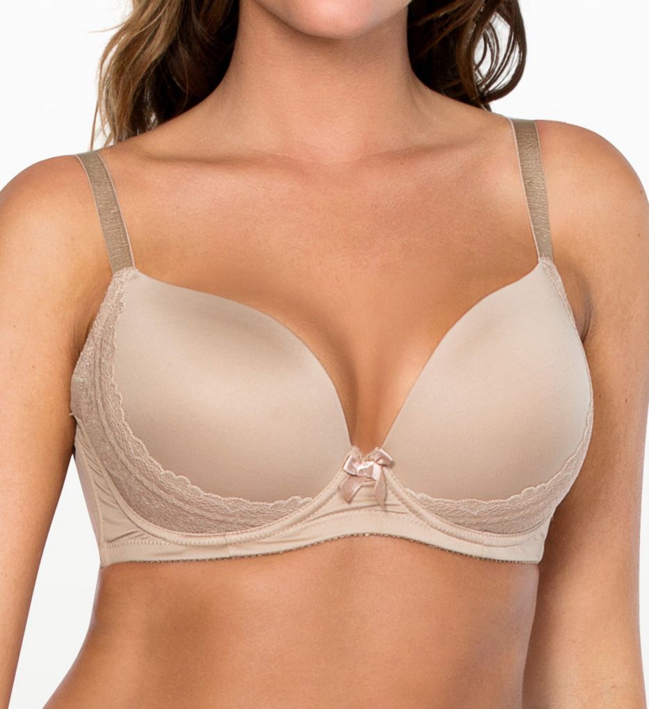 Parfait by Affinitas Women's Casey Plunge Molded Bra, European Nude, 32DD