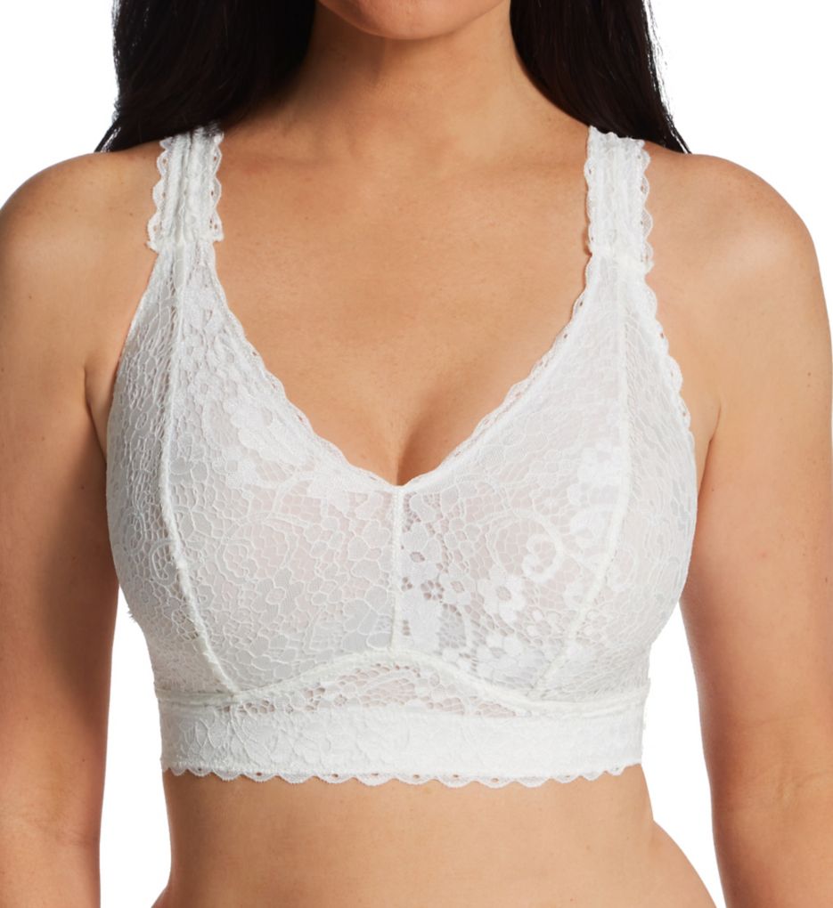 Adriana Lace Bralette with J-Hook Pearl White 30G by Parfait