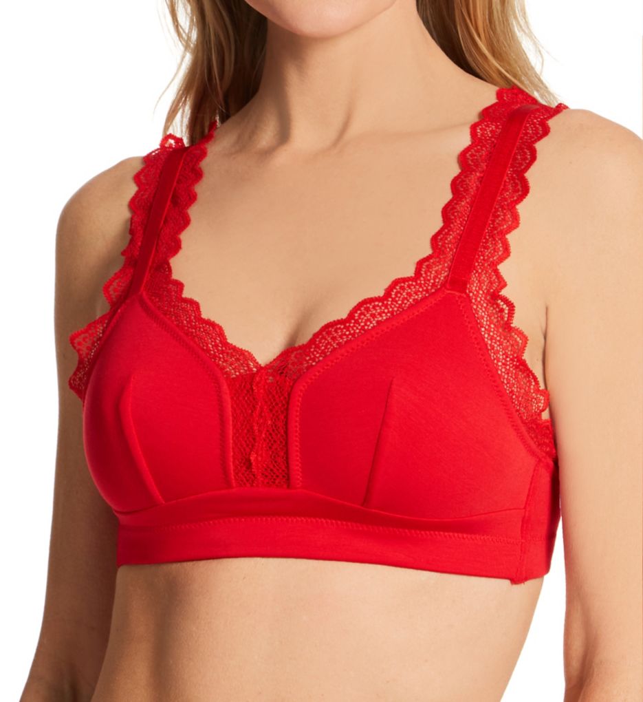 PARFAIT Women's Adriana Wire-Free Lace Bralette - Racing red - 42G 