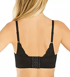 Mia Lace Wireless Padded Longline Bralette Black 32B