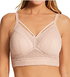 Mia Dot Wire Free Padded Mesh Bralette Cameo Rose 30C