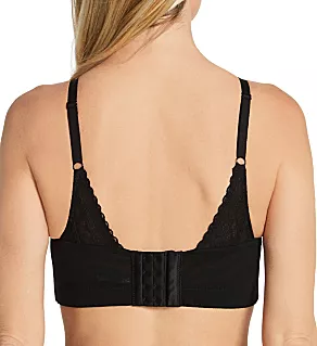 Mia Dot Wire Free Padded Mesh Bralette Black 34C
